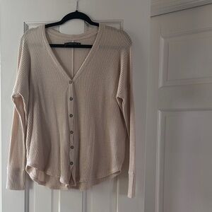 Abercrombie & Fitch Beige Button-Up Cardigan